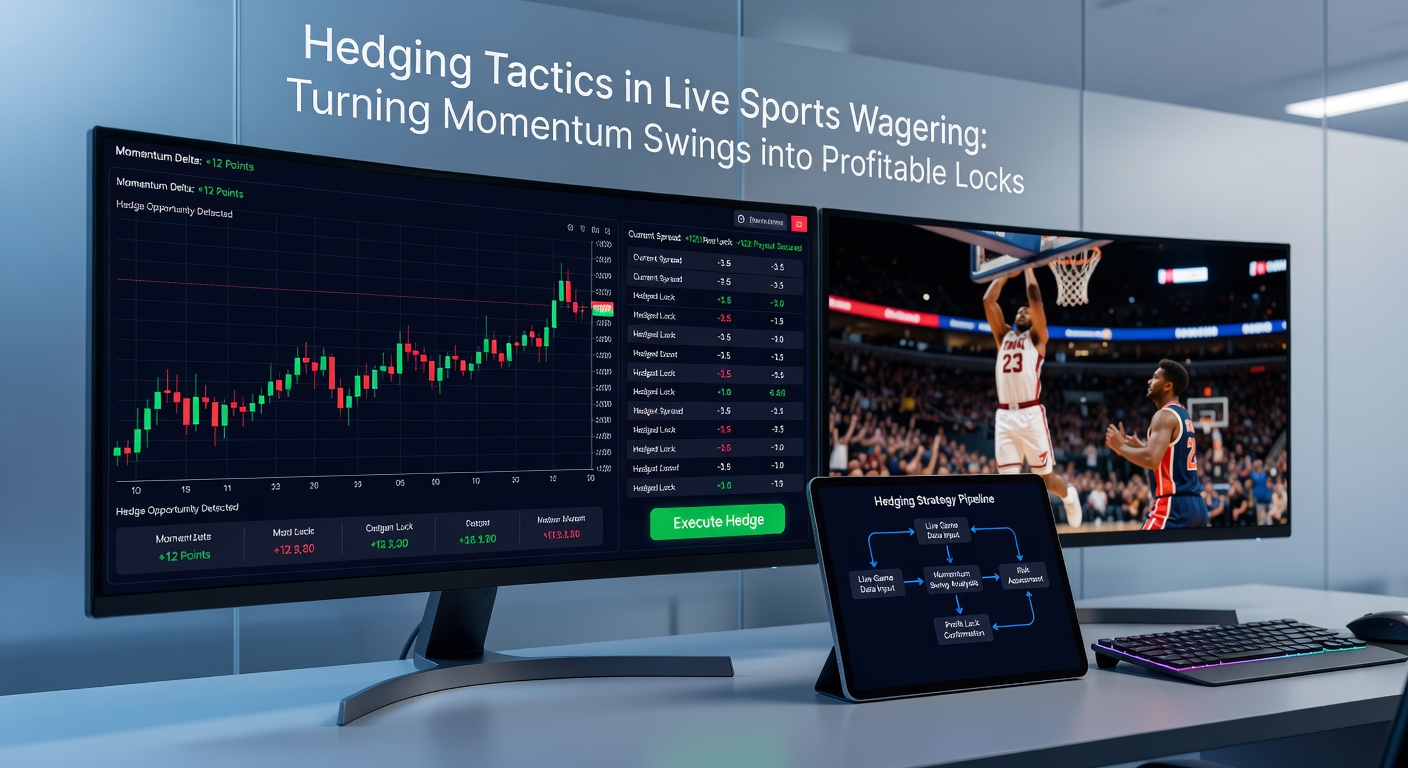Screenshot of a live betting interface during a soccer match momentum swing, highlighting hedging bet placements