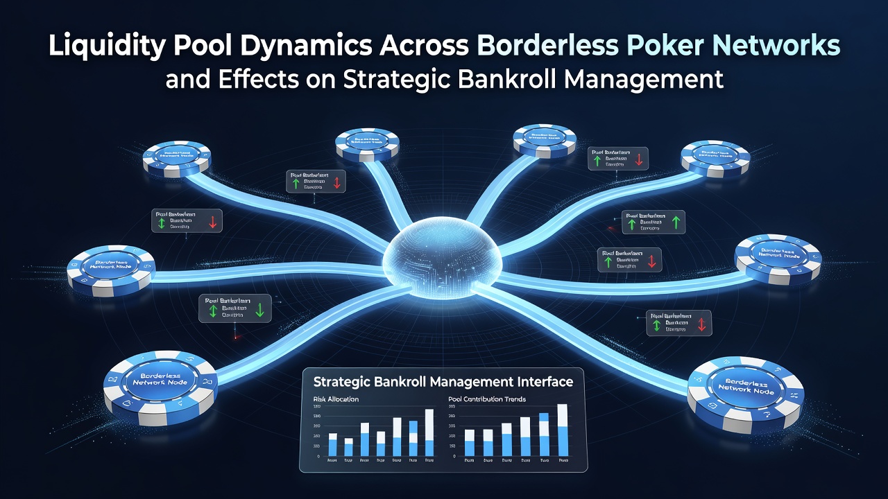 Poker players managing bankrolls while monitoring liquidity metrics on multiple screens