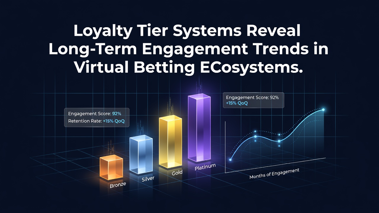 Dashboard visualization showing loyalty tier progression and engagement metrics in virtual betting platforms