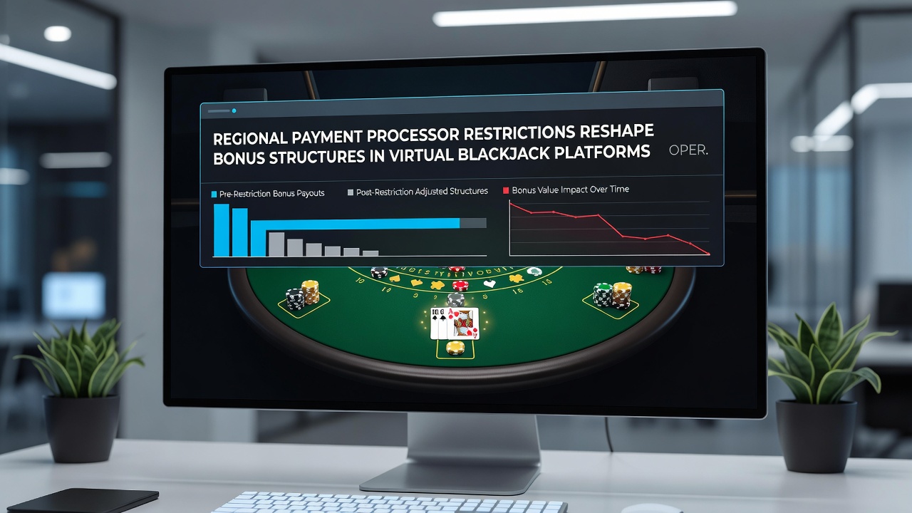 Data visualization of bonus structure changes and payment flow adjustments for virtual blackjack platforms in Latin America