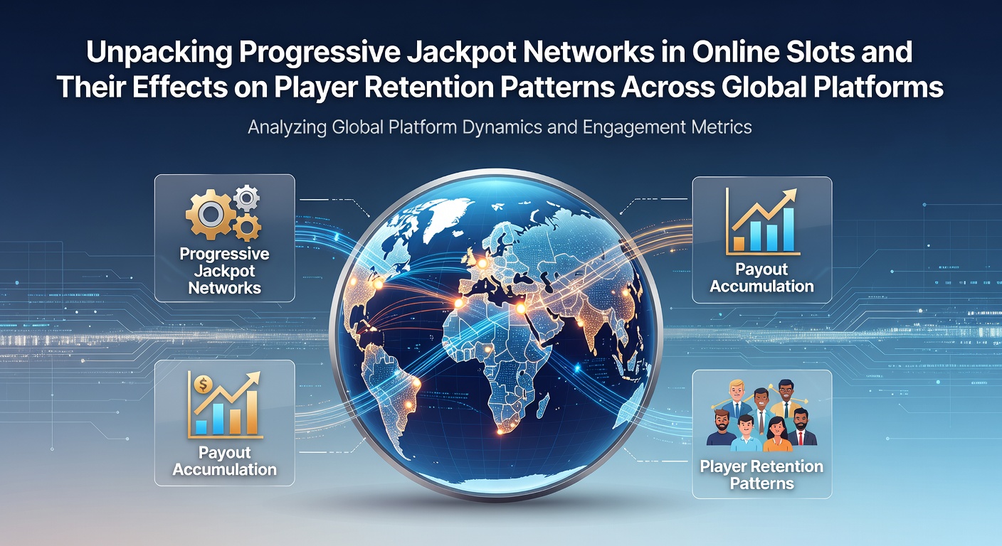 Network diagram showing interconnected progressive jackpot systems across multiple online casino platforms with contribution arrows and prize pool accumulation